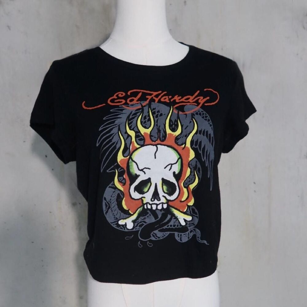 Ed-hardy Women's Black T-shirt